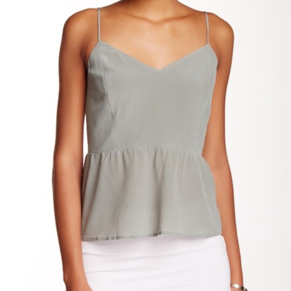 Bella Luxx Silk Button Back Cami- S- Colour Thyme